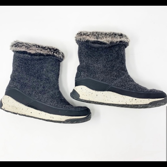 CHACO Borealis Wool Waterproof Mid Pull-On Boot Winter, Charcoal Sz 7 - Picture 7 of 7